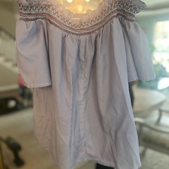 Striped Off-Shoulder Top - Picture 1 of 1